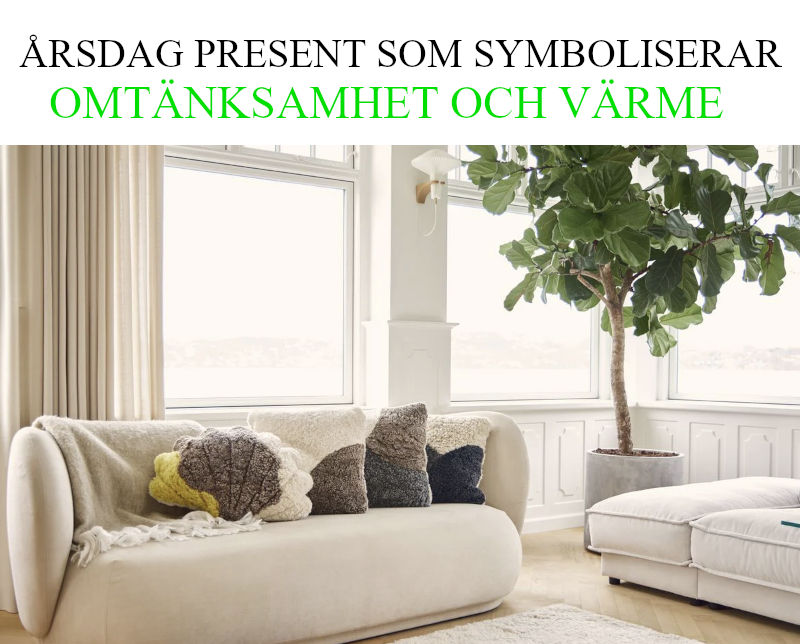 Förslag årsdag present - Mjuk kudde som symboliserar omtänksamhet