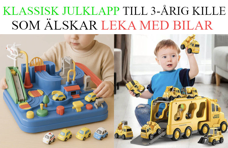 Julklapp till 3 årig kille - Julklappstips leksaksbilar set