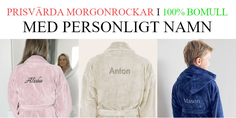 Julklappar tips 2025 - Mjuka morgonrockar med namn