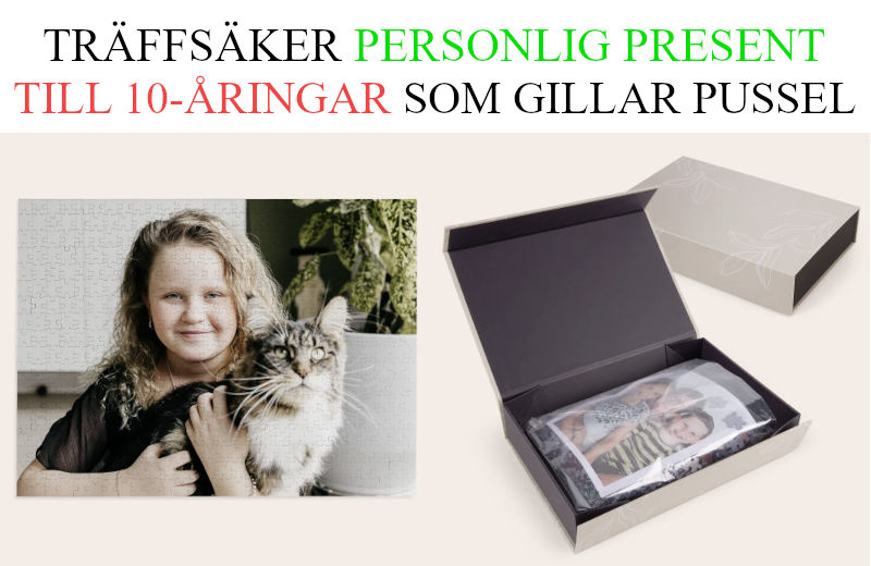 Present 10 år barn - Personligt pussel