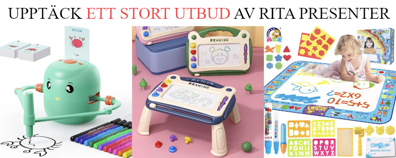 Rita presenter och julklappar till barn