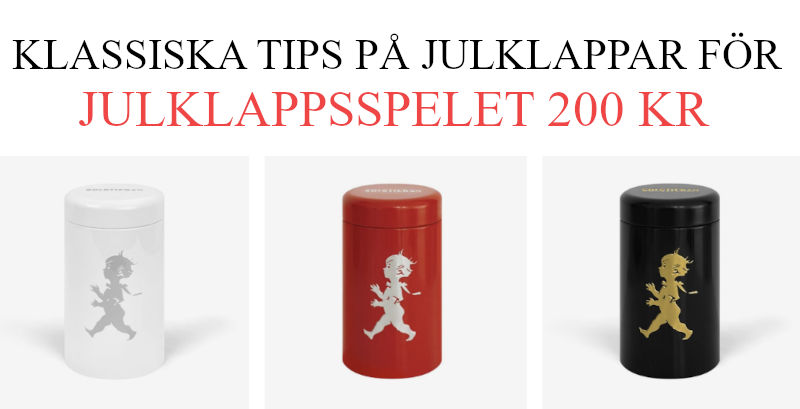 julklappsspelet 200 kr tips - Klassiska julklappar till julklappslek