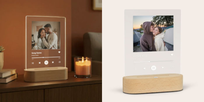 Personlig present till pojkvän och flickvän - Musikbildlampa