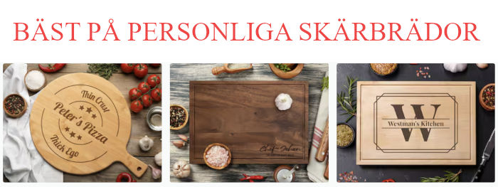 Personlig skärbräda med egen gravyr